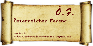 Österreicher Ferenc névjegykártya
